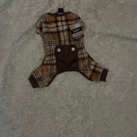 Charming Brown & Tan Plaid Dog Outfit - Picture 8 of 8